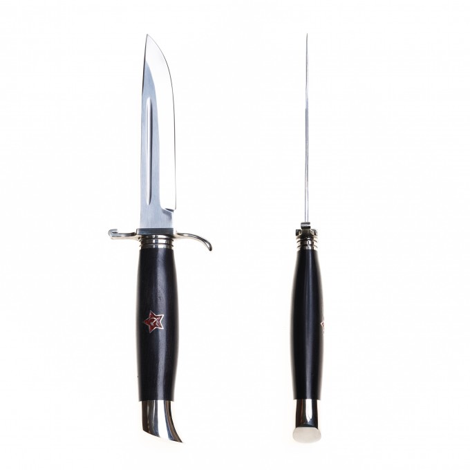 Нож BARK НКВД со Звездой Черная 95х18 (гладкое литье) HKBD CO ZBEZDOI CHEPHAYA 95X18 (GLADKOE LITE)